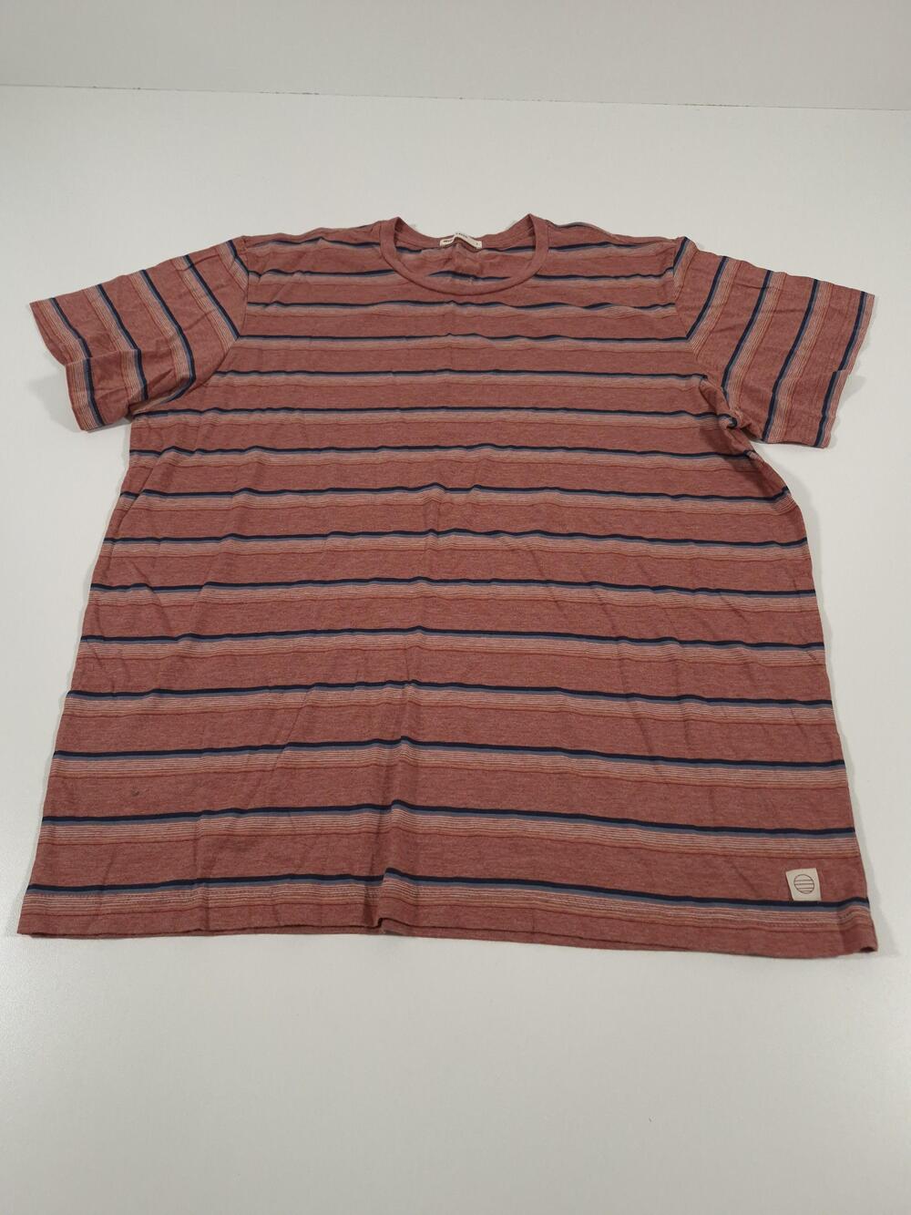 Marine Layer Shirt Mens Large Red Stripe Short Sleeve Crewneck Tee Soft Casual